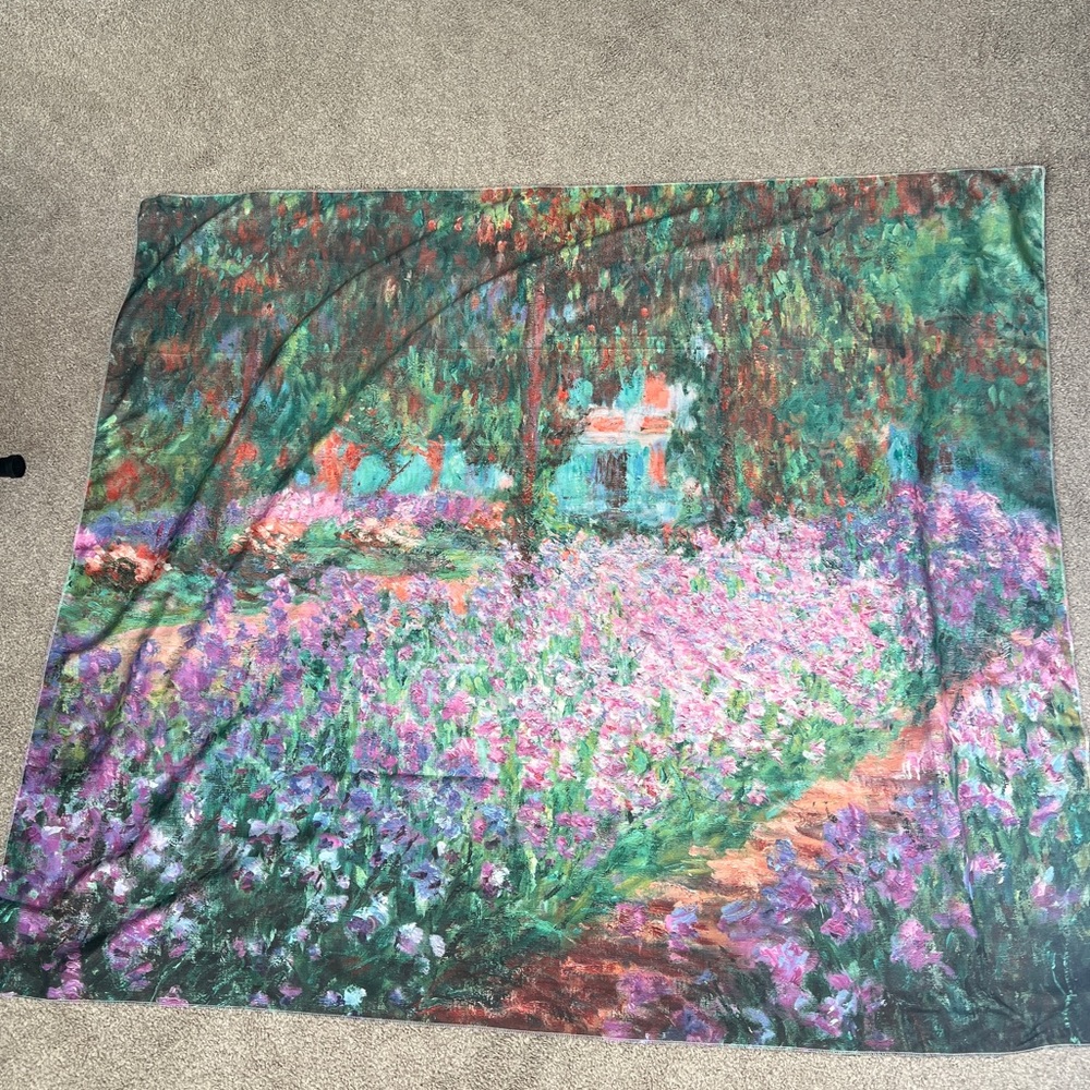 Claude Monet - The Artist's Garden at Giverny 53x61 Polyester Tapestry